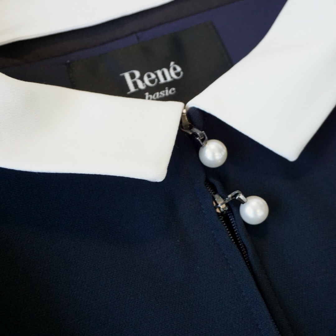 René(ルネ)のルネ♡白襟　サイドフリルワンピース レディースのワンピース(ひざ丈ワンピース)の商品写真