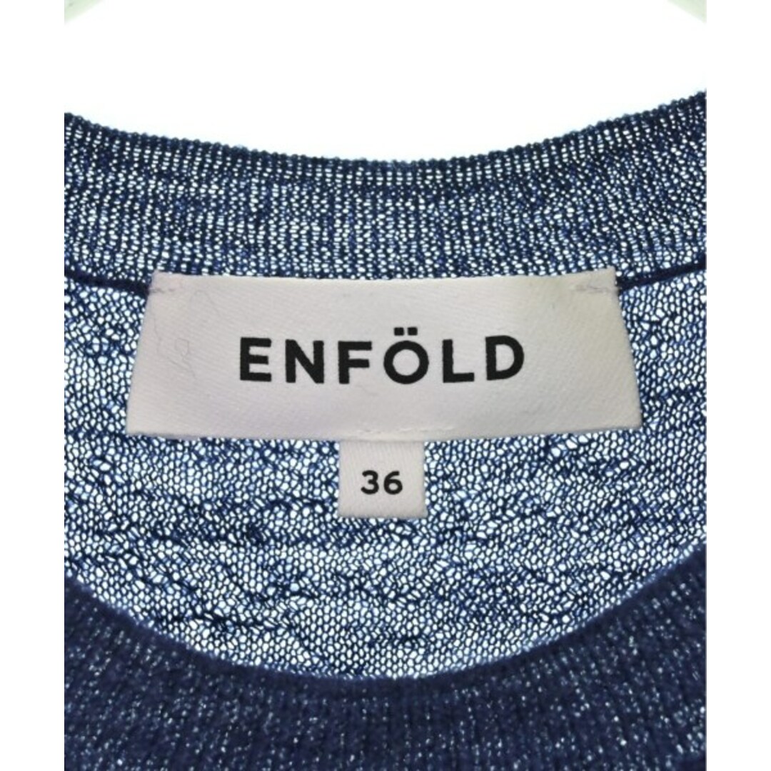 ENFOLD(エンフォルド)のENFOLD エンフォルド ニット・セーター 36(S位) 紺 【古着】【中古】 レディースのトップス(ニット/セーター)の商品写真