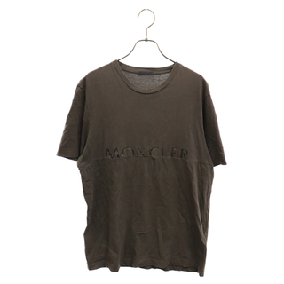 モンクレール(MONCLER)のMONCLER モンクレール MAGLIA T-SHIRT スプリットロゴ半袖カットソー 半袖Tシャツ ブラウン F20918C7A710(Tシャツ/カットソー(半袖/袖なし))