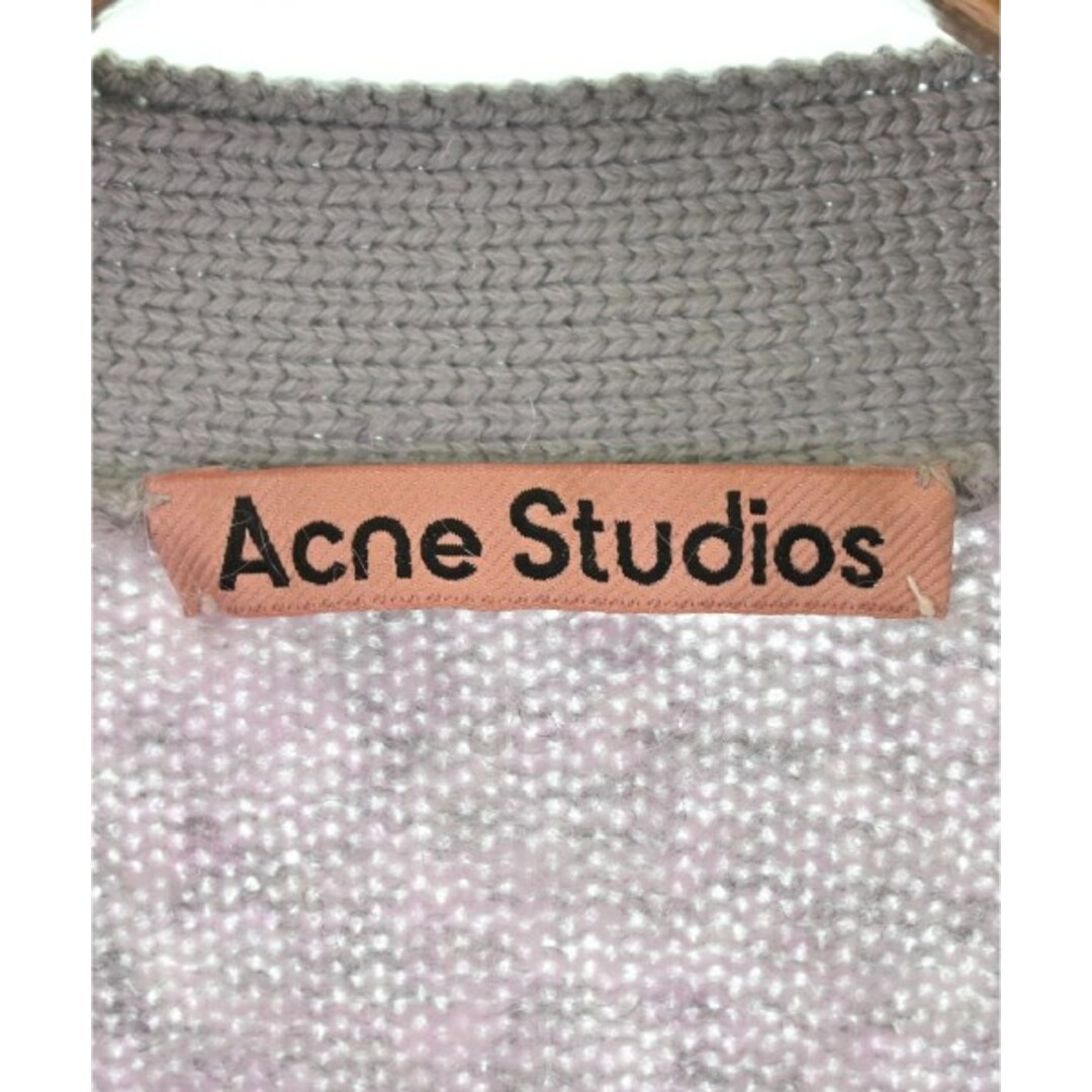 Acne Studios(アクネストゥディオズ)のAcne Studios カーディガン XXS 紫系xグレー 【古着】【中古】 レディースのトップス(カーディガン)の商品写真