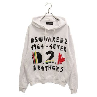 ディースクエアード(DSQUARED2)のDSQUARED2 ディースクエアード 23SS D2 BROS COOL HOODIE プリントプルオーバーパーカー S71GU0574(パーカー)