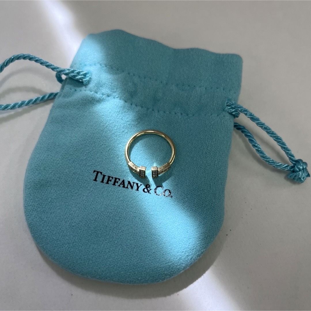 Tiffany & Co.(ティファニー)のTIFFANY/ティファニー Tワイヤー 7号 12P 指輪 750YG レディースのアクセサリー(リング(指輪))の商品写真