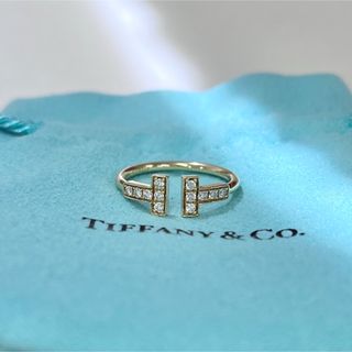 ティファニー(Tiffany & Co.)のTIFFANY/ティファニー Tワイヤー 7号 12P 指輪 750YG(リング(指輪))