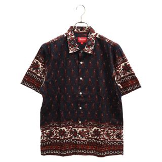 シュプリーム(Supreme)のSUPREME シュプリーム 14SS Nairobi Shirt ナイロビ ペイズリー柄 半袖シャツ ネイビー/ブラウン(シャツ)