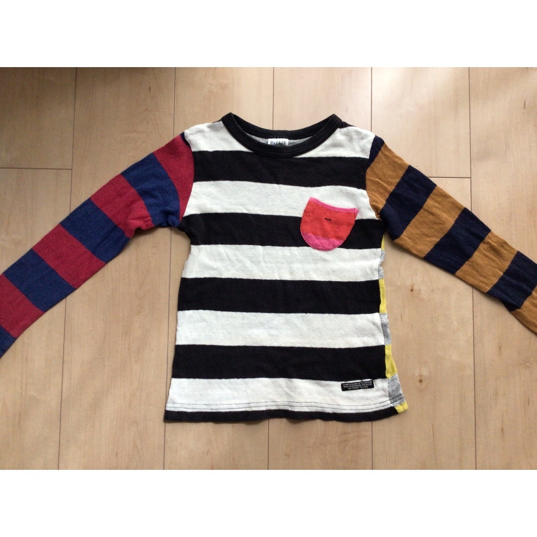 BREEZE(ブリーズ)のBREEZE しましま長袖Tシャツ 120 キッズ/ベビー/マタニティのキッズ服男の子用(90cm~)(Tシャツ/カットソー)の商品写真