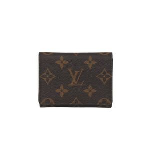 ルイヴィトン(LOUIS VUITTON)の極美品 LOUIS VUITTON ルイヴィトン アンヴェロップ・カルト ドゥ ヴィジット カードケース M63801 モノグラム 中古 62177(パスケース/IDカードホルダー)