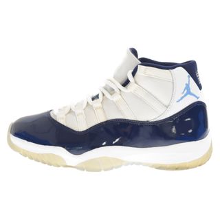 ナイキ(NIKE)のNIKE ナイキ AIR JORDAN 11 RETRO WIN LIKE 82 エアジョーダン11 レトロ ウィンライク82 ハイカットスニーカー ホワイト/ブルー US9.5/27.5cm 378037-123(スニーカー)