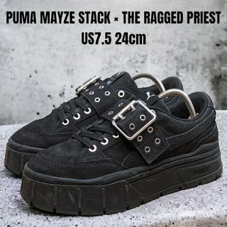 PUMA - 希少 PUMA MAYZE プーマ メイズ 24cm 厚底スニーカー ブラック