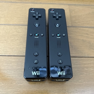 ウィー(Wii)のwiiリモコン　ブラック　2本セット(その他)