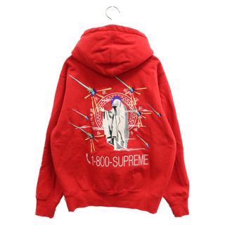 シュプリーム(Supreme)のSUPREME シュプリーム 19AW 1-800 Hooded Sweatshirt 葵産業 刺繍 プルオーバーパーカー レッド(パーカー)