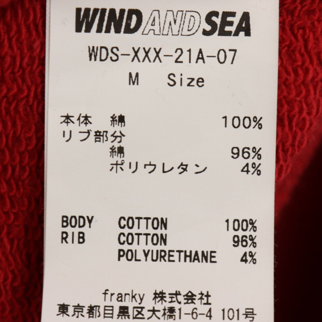 WIND AND SEA(ウィンダンシー)のWIND AND SEA ウィンダンシー 21AW ×GOD SELECTION XXX CREWNECK ×ゴッドセレクション クルーネックスウェットトレーナー レッド メンズのトップス(スウェット)の商品写真