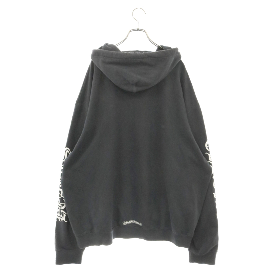 Chrome Hearts(クロムハーツ)のCHROME HEARTS クロムハーツ SWTSHRT PLVR 袖ロゴプリントプルオーバーパーカー ブラック メンズのトップス(パーカー)の商品写真