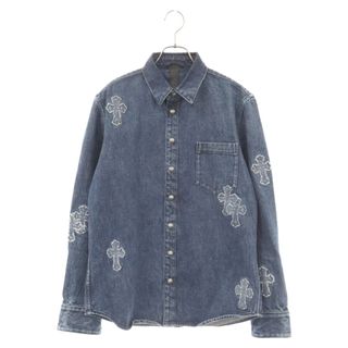 クロムハーツ(Chrome Hearts)のCHROME HEARTS クロムハーツ LOOSEENDS LS CRS PATCH ルーズエンド ルーズエンドクロスパッチデニム長袖シャツ M(シャツ)