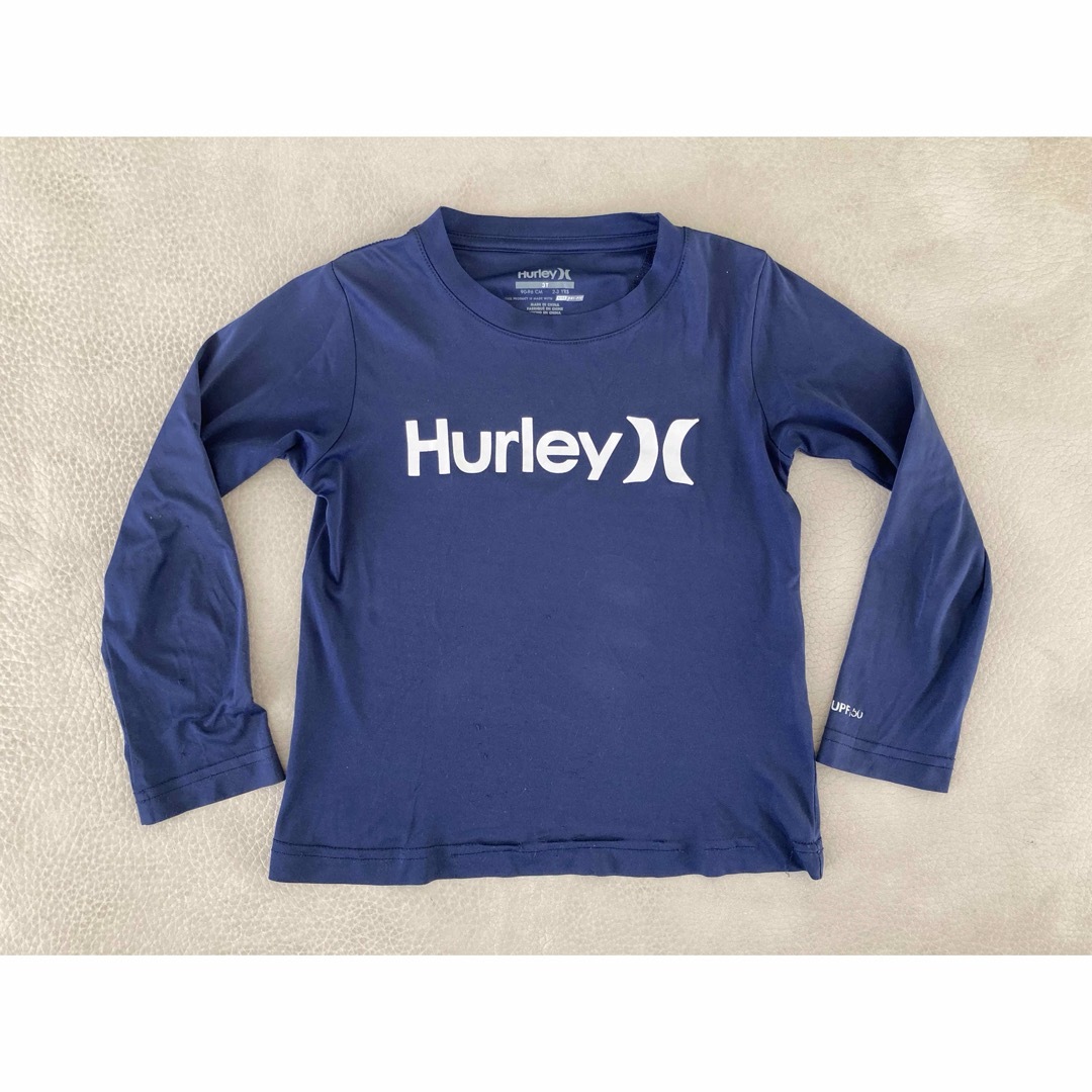 Hurley(ハーレー)のHurley ハーレー  ベビー キッズ ラッシュガード 90 100 紺 キッズ/ベビー/マタニティのキッズ服男の子用(90cm~)(Tシャツ/カットソー)の商品写真