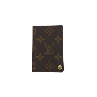 ルイヴィトン(LOUIS VUITTON)のLOUIS VUITTON ルイヴィトン ポルトカルトクレディ カードケース モノグラム M60937 ブラウン ゴールド金具 美品 中古 62168(パスケース/IDカードホルダー)