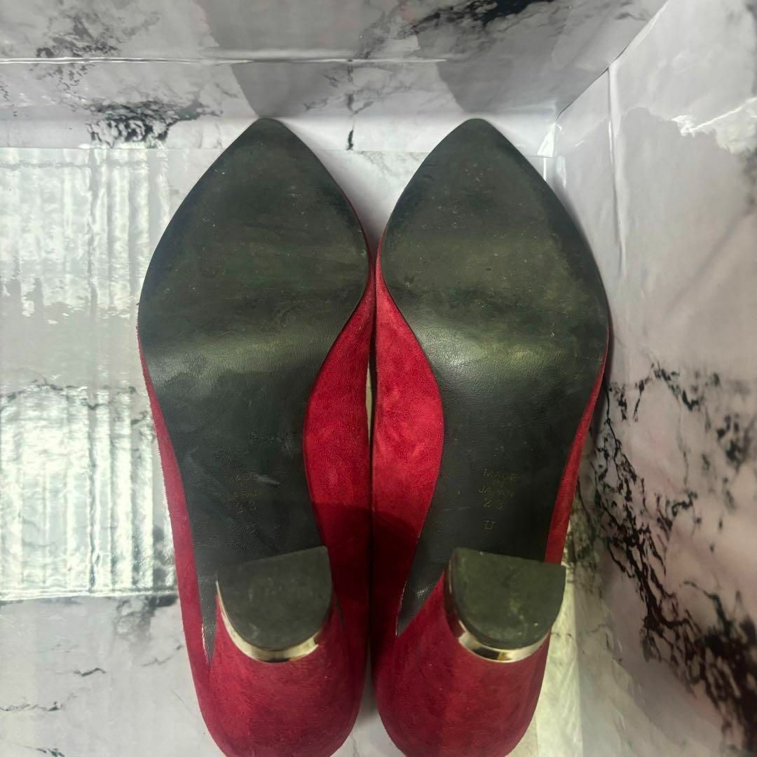 DIANA(ダイアナ)の【極美品】DIANA☆スエードパンプス☆23cm☆赤☆ レディースの靴/シューズ(ハイヒール/パンプス)の商品写真