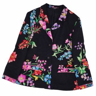 LEONARD - 美品 レオナール LEONARD FASHION ジャケット テーラードジャケット シングル 中綿 花柄 アウター レディース 9AR(M相当) マルチカラー