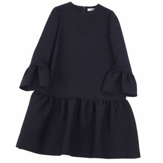 クリスチャンディオール(Christian Dior)の美品 クリスチャンディオール Christian Dior ワンピース 21SS ロングスリーブ ウール シルク トップス レディース フランス製 38(M相当) ブラック(ひざ丈ワンピース)