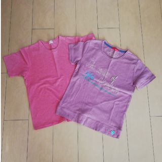 RATTLINGLEラトリングル他 レディースキッズ女児用 ピンクTシャツ ２点(Tシャツ(半袖/袖なし))