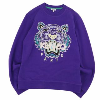 ケンゾー(KENZO)のケンゾー KENZO スウェット トレーナー トラ柄 コットン トップス メンズ S パープル(スウェット)