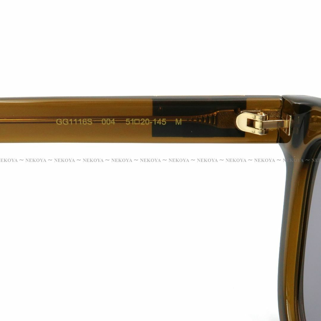 Gucci(グッチ)のGUCCI　GG1116S 004　サングラス ブラウン グレーレンズ　グッチ メンズのファッション小物(サングラス/メガネ)の商品写真