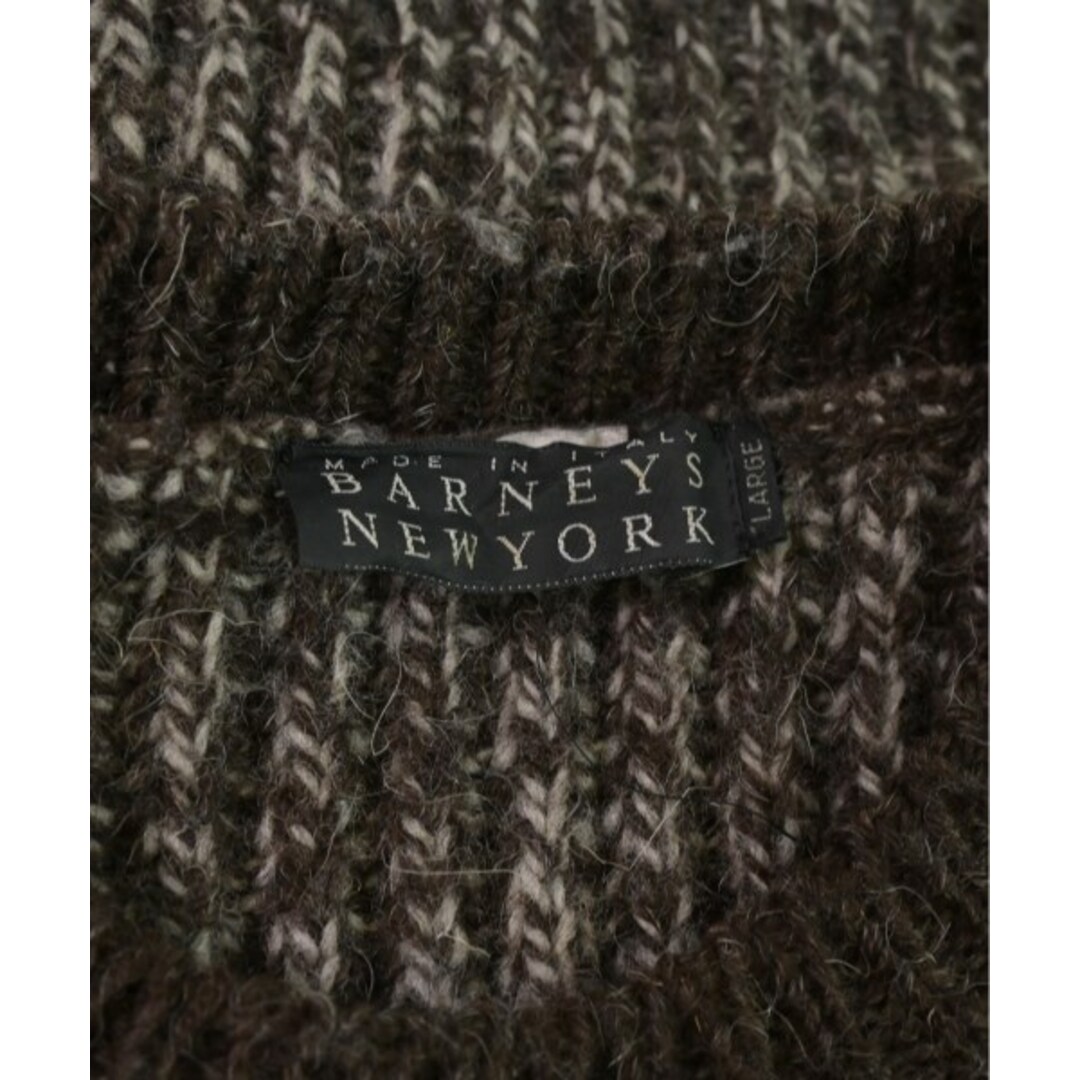 BARNEYS NEW YORK(バーニーズニューヨーク)のBARNEYS NEWYORK ニット・セーター L 茶xベージュ(ミックス) 【古着】【中古】 メンズのトップス(ニット/セーター)の商品写真