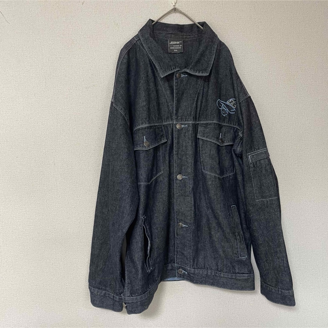 SOHK(ショック)の【超希少品・ヴィンテージ・90s】SOHK  ショック　デニムジャケット　2XL メンズのジャケット/アウター(Gジャン/デニムジャケット)の商品写真