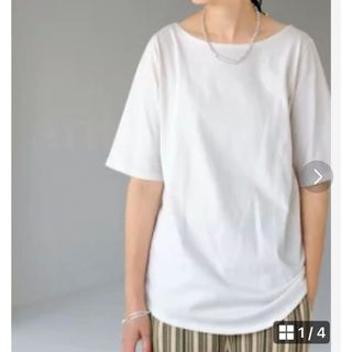 完売品！antiqua アンティカ　ボートネックTシャツ