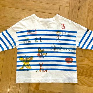 デニムダンガリー(DENIM DUNGAREE)のデニムダンガリー　七分袖ボーダーTシャツ 100(Tシャツ/カットソー)