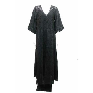 Max Mara - 【中古】MaxMara STUDIO　マックスマーラステューディオ ワンピース レディース　IJ46サイズ　ブラック　レースワンピース　春夏　マキシ丈　綿混