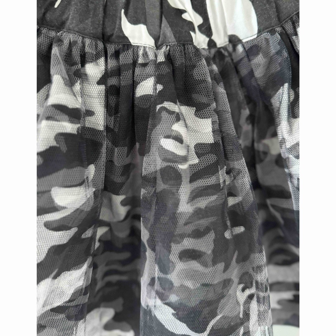 RADCHAP(ラッドチャップ)のRadchapの迷彩柄チュールスカート100cm キッズ/ベビー/マタニティのキッズ服女の子用(90cm~)(スカート)の商品写真