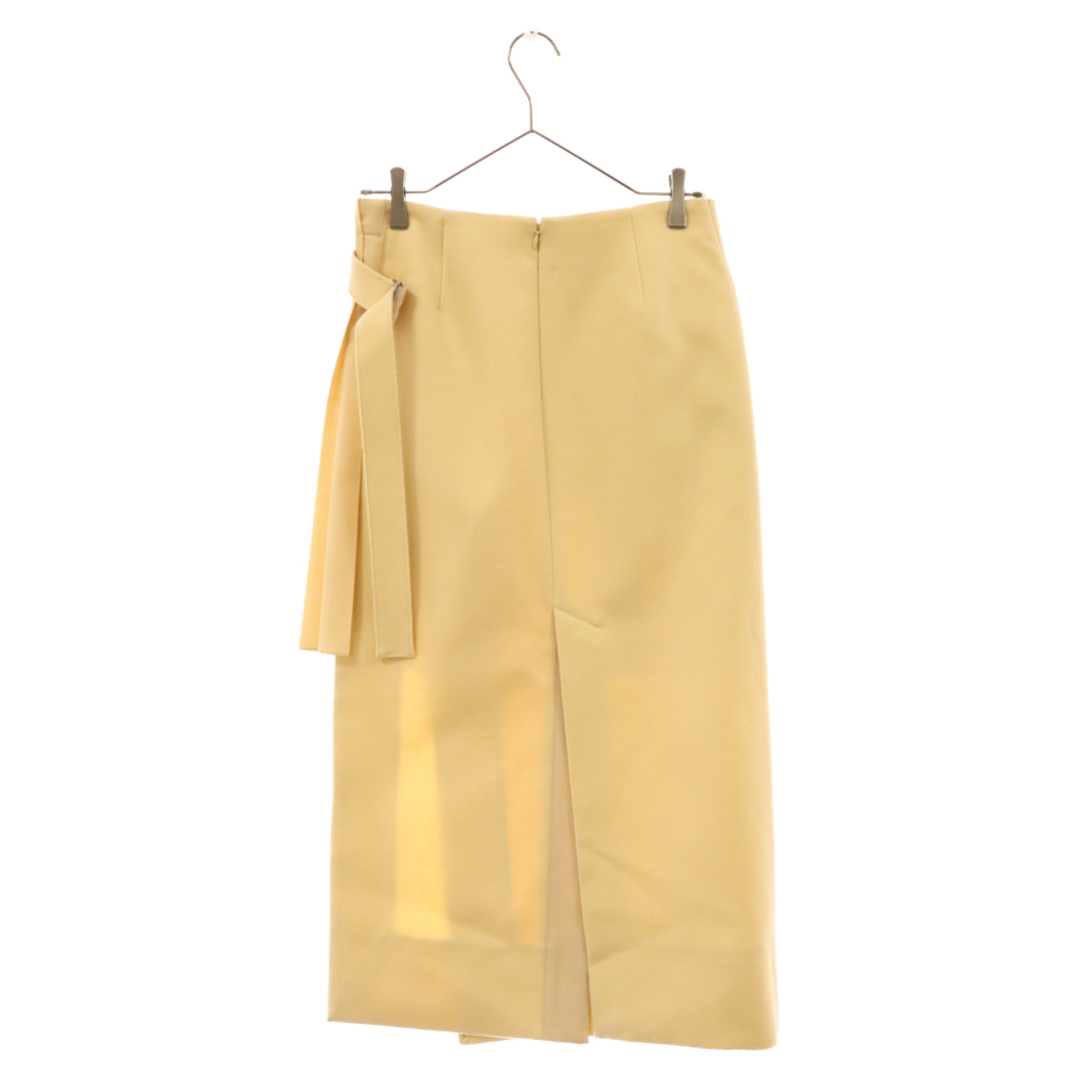 sacai(サカイ)のSacai サカイ 22AW Wool Melton Skirt メルトンウールプリーツロングスカート 22-06263 イエロー レディースのスカート(ロングスカート)の商品写真