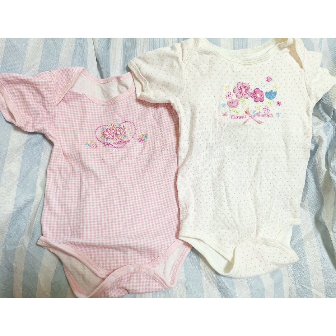 motherways(マザウェイズ)の美品　ロンパース２枚　女の子 キッズ/ベビー/マタニティのキッズ服女の子用(90cm~)(下着)の商品写真