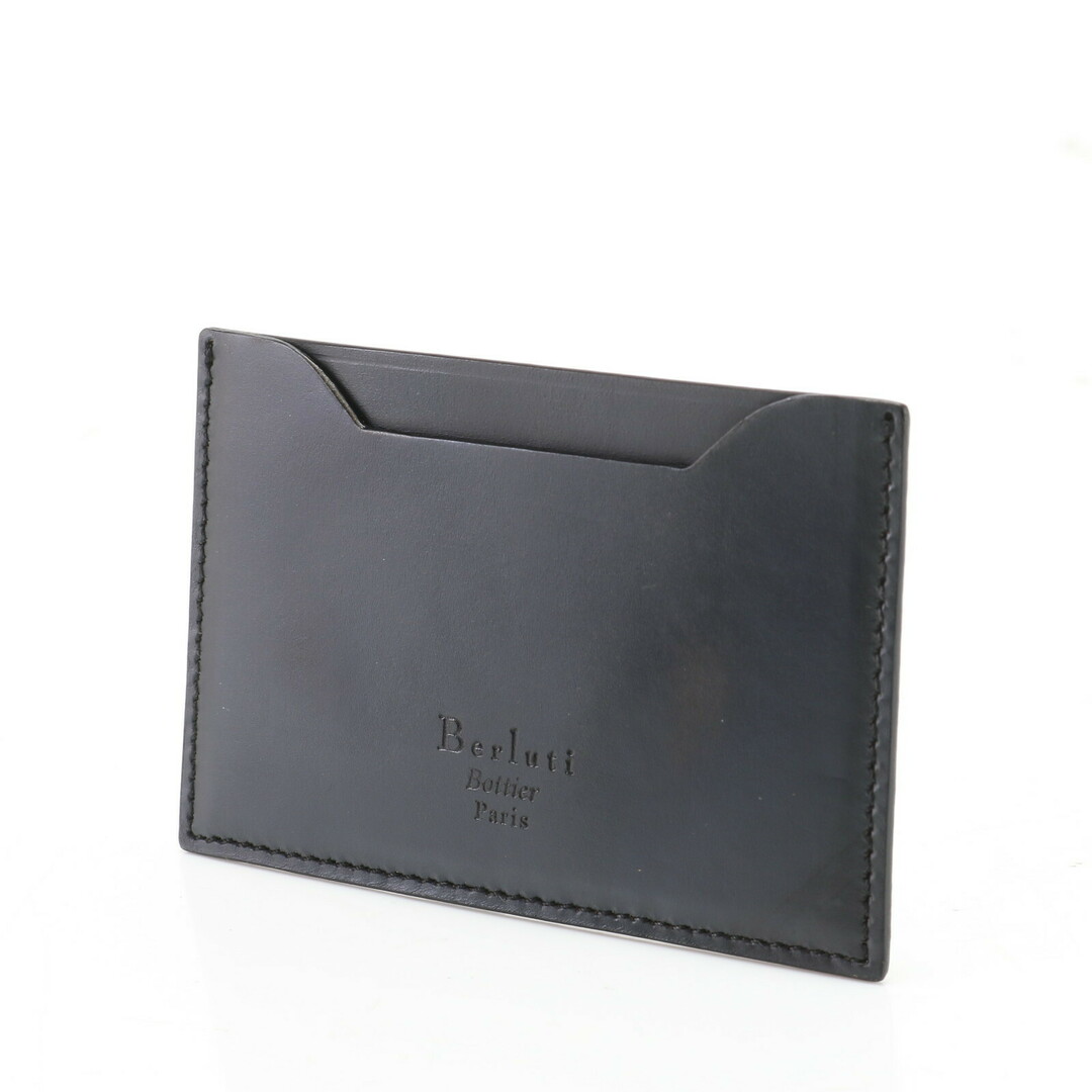 Berluti(ベルルッティ)の美品 ベルルッティ レザー カードケース 名刺入れ パスケース ID IC カード 本革 ブラック 黒 コンパクト メンズ EHM W10-7 メンズのファッション小物(名刺入れ/定期入れ)の商品写真