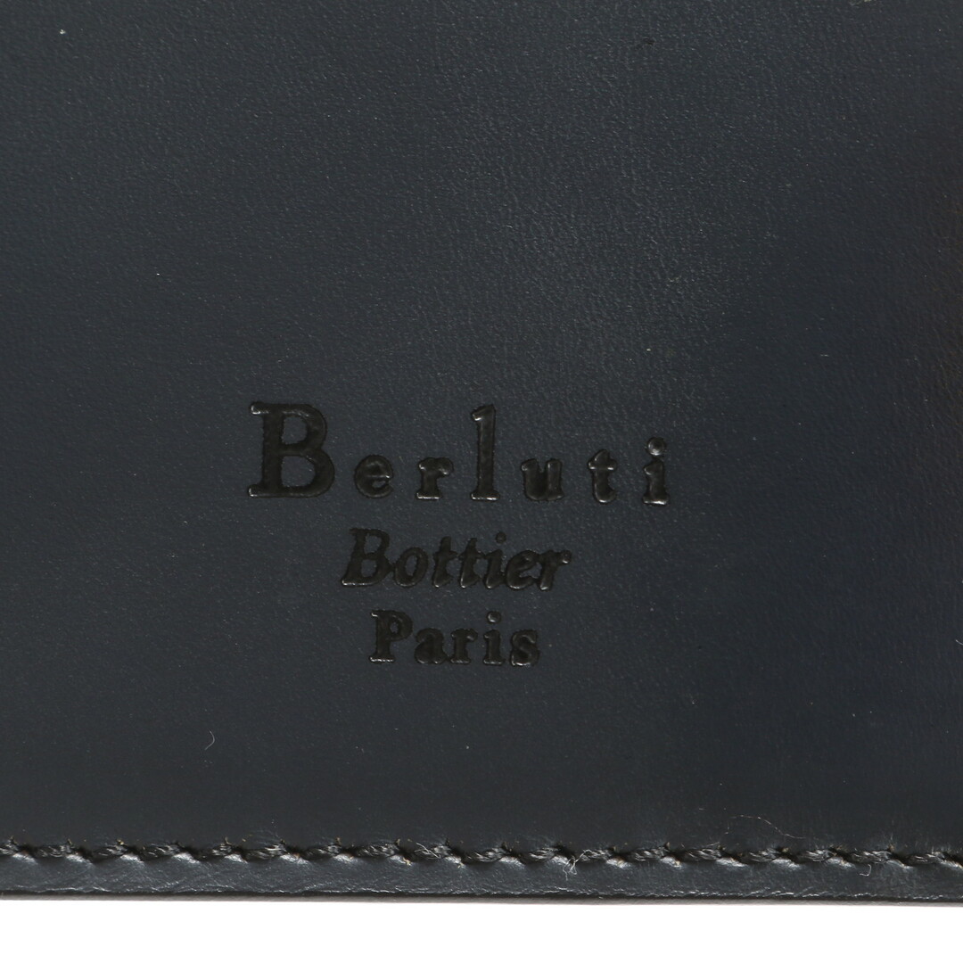 Berluti(ベルルッティ)の美品 ベルルッティ レザー カードケース 名刺入れ パスケース ID IC カード 本革 ブラック 黒 コンパクト メンズ EHM W10-7 メンズのファッション小物(名刺入れ/定期入れ)の商品写真