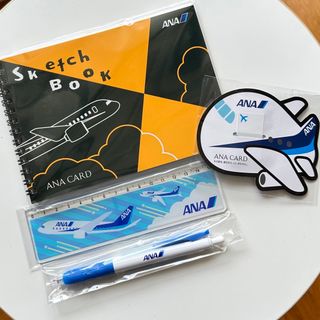 ANA  非売品グッズ　4点 まとめ売り  ノート　定規　付箋　スケッチブック