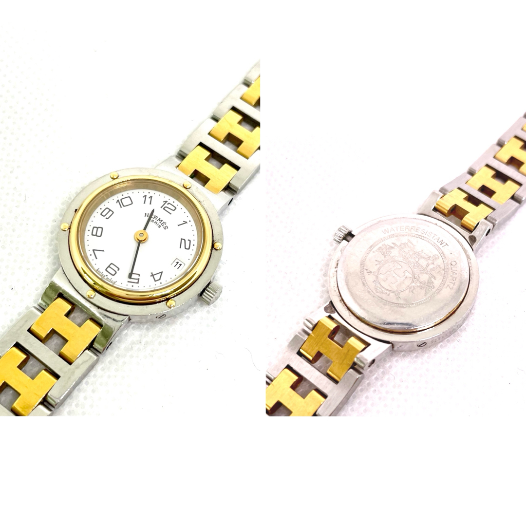 Hermes(エルメス)の稼働　HERMES　エルメスクリッパー　ブランド時計　レディースウォッチ　デイト レディースのファッション小物(腕時計)の商品写真