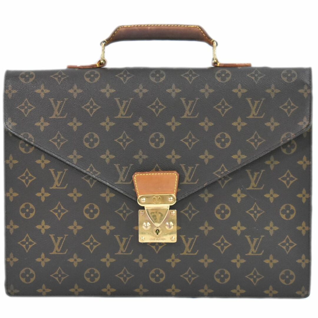 LOUIS VUITTON(ルイヴィトン)の本物 ルイヴィトン LOUIS VUITTON LV セルヴィエット コンセイエ モノグラム ビジネスバッグ ハンドバッグ ブラウン M53331 ビトン バッグ 中古	 メンズのバッグ(ビジネスバッグ)の商品写真