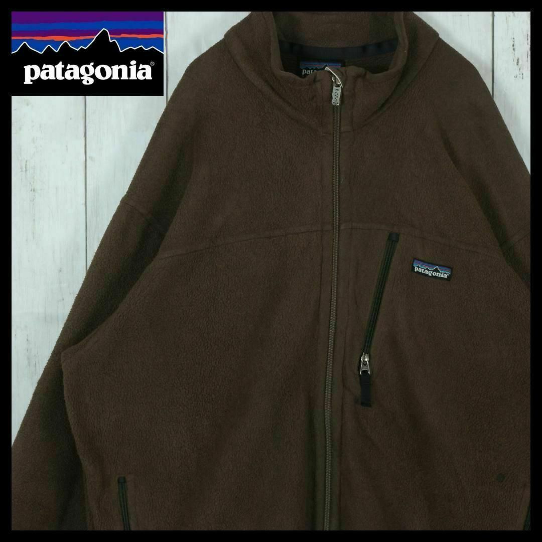 patagonia(パタゴニア)の【希少】パタゴニア フリースジャケット シンチラ フルジップ XL 刺繍ロゴ メンズのジャケット/アウター(テーラードジャケット)の商品写真