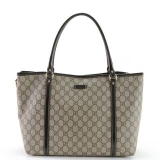 グッチ(Gucci)の美品 グッチ GGスプリーム 197953 213043 レザー トート バッグ 肩掛け ショルダー ハンド A4 レディース EEM W1-3(トートバッグ)