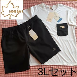 ロゴス(LOGOS)のロゴス LOGOS メンズ 3L セットコーデ Tシャツ ハーフパンツ 新品(Tシャツ/カットソー(半袖/袖なし))