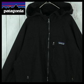 パタゴニア(patagonia)の【希少】パタゴニア パーカー フーディ ハイテック フルジップ 黒 L 刺繍ロゴ(パーカー)