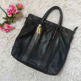 コーチ(COACH)の【美品】コーチ　トートバッグ　70477 ブラック　本革　ビジネスバッグ　黒(トートバッグ)