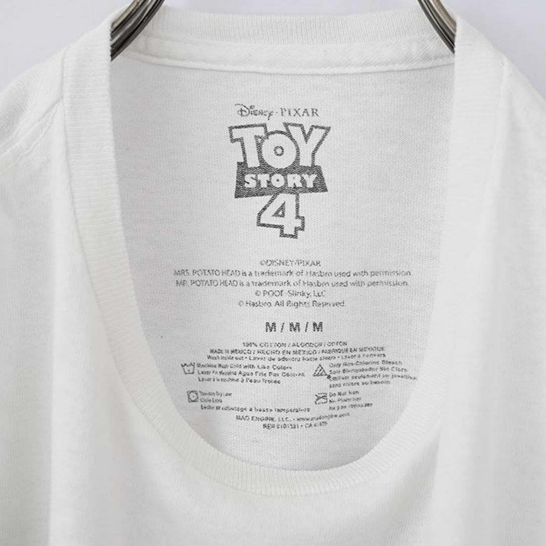 Disney(ディズニー)のDisney ディズニー トイストーリー プリントTシャツ M 白 8147 メンズのトップス(Tシャツ/カットソー(半袖/袖なし))の商品写真