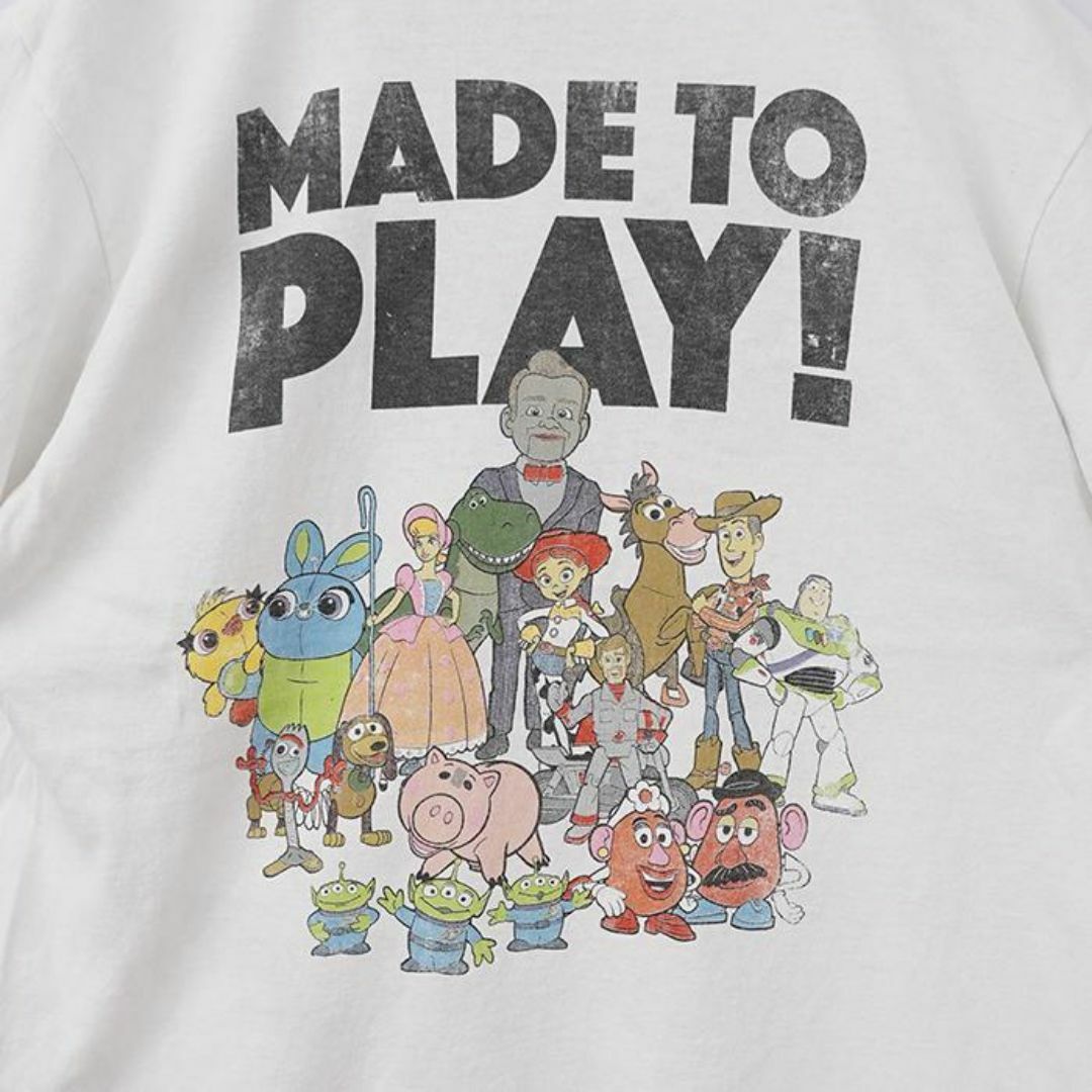 Disney(ディズニー)のDisney ディズニー トイストーリー プリントTシャツ M 白 8147 メンズのトップス(Tシャツ/カットソー(半袖/袖なし))の商品写真