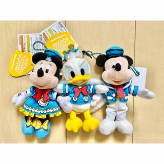 ディズニー(Disney)のドナルド ミッキー ミニー パルパルーザ ぬいぐるみバッジ 2024 3種セット(キャラクターグッズ)