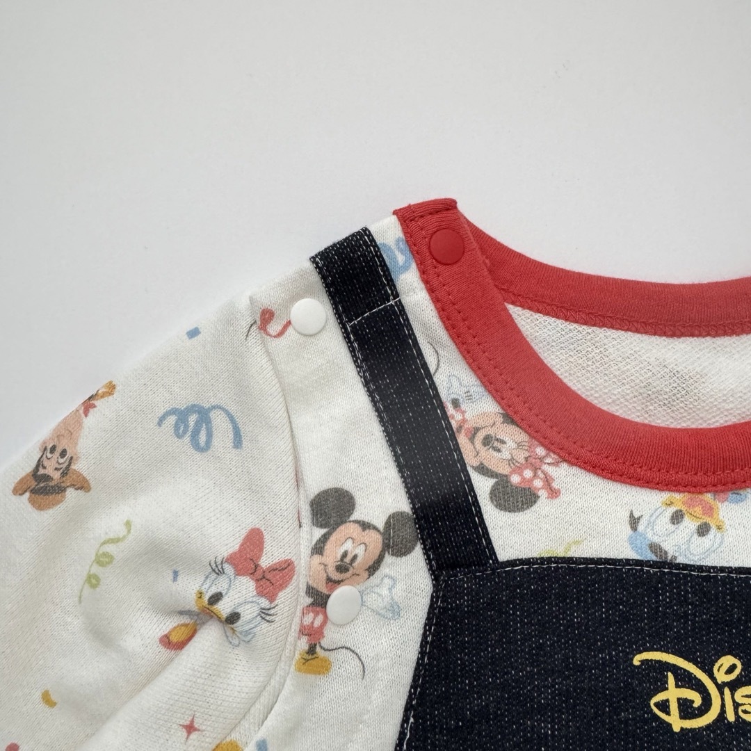 Disney(ディズニー)の新品未使用タグ付 ディズニー100周年 カバーオール 70サイズ キッズ/ベビー/マタニティのベビー服(~85cm)(カバーオール)の商品写真