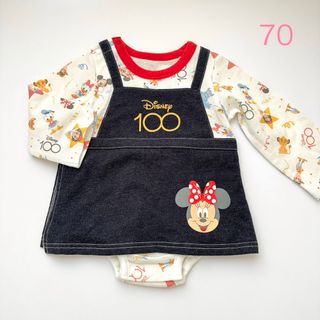 ディズニー(Disney)の新品未使用タグ付 ディズニー100周年 カバーオール 70サイズ(カバーオール)