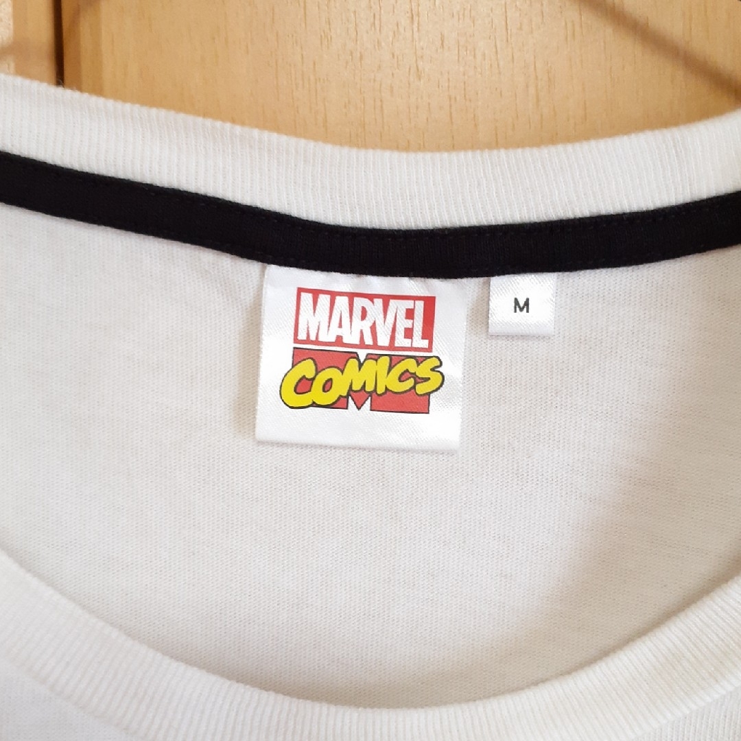 GU(ジーユー)のmarvel マーベルコミックス×GU　Tシャツ　ロゴプリント 半袖Ｔシャツ レディースのトップス(Tシャツ(半袖/袖なし))の商品写真