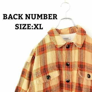 バックナンバー(BACK NUMBER)のBACK NUMBER チェックシャツ カバーオール ビッグシルエット 茶色(Tシャツ/カットソー(半袖/袖なし))